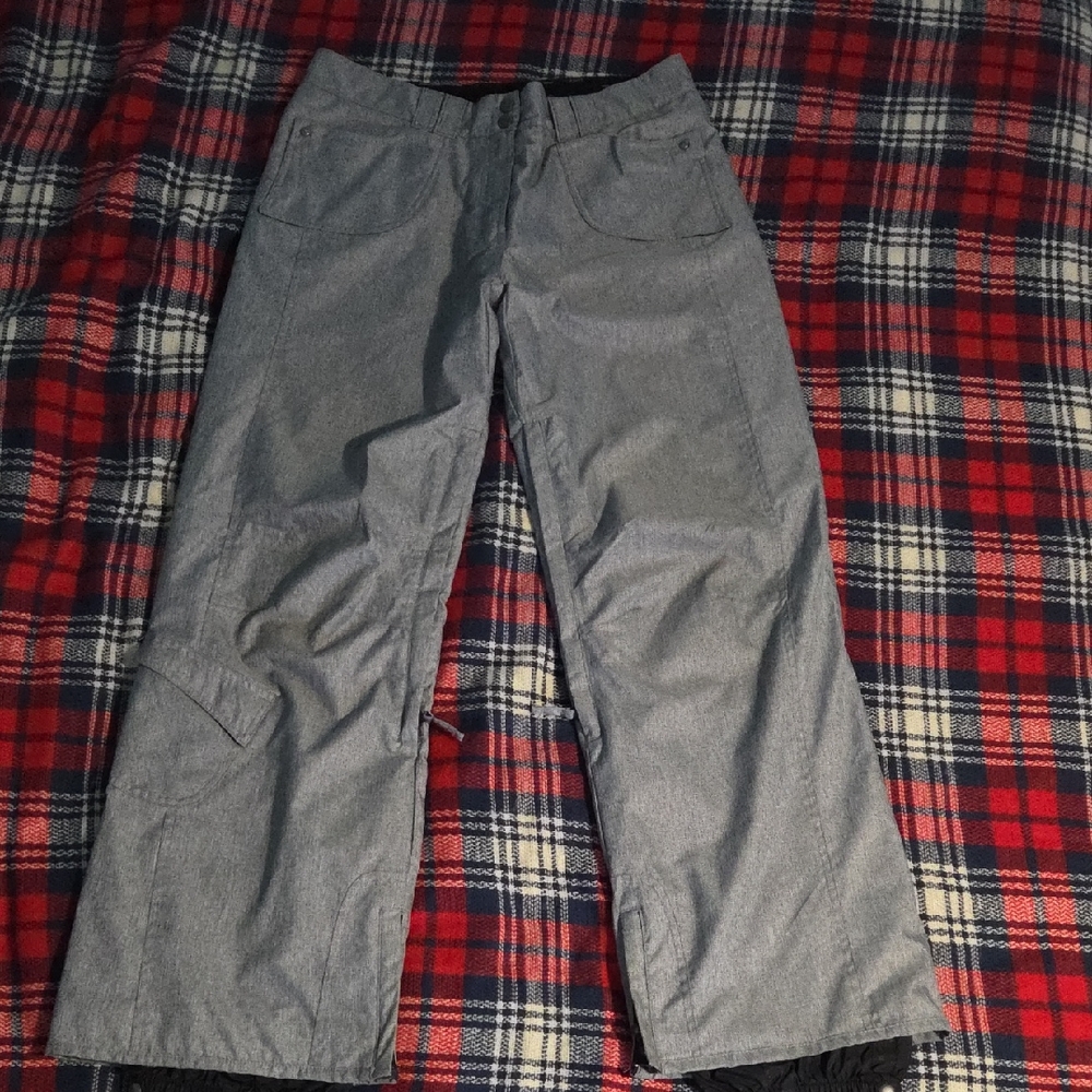 Gray Cargo Pants with Straight Leg Design